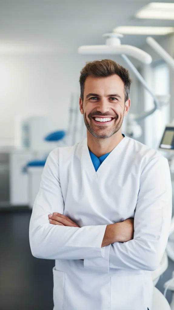 A dentist in German Dental Care Standing in his practice